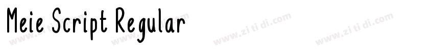 Meie Script Regular字体转换